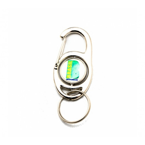 Chaveiro Mosquetão Giratório de Metal 8,5x3,0cm