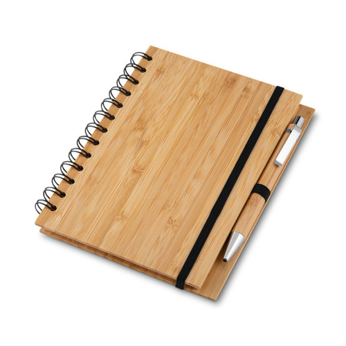 Caderno Bambu com Caneta 18x13cm 70 Folhas