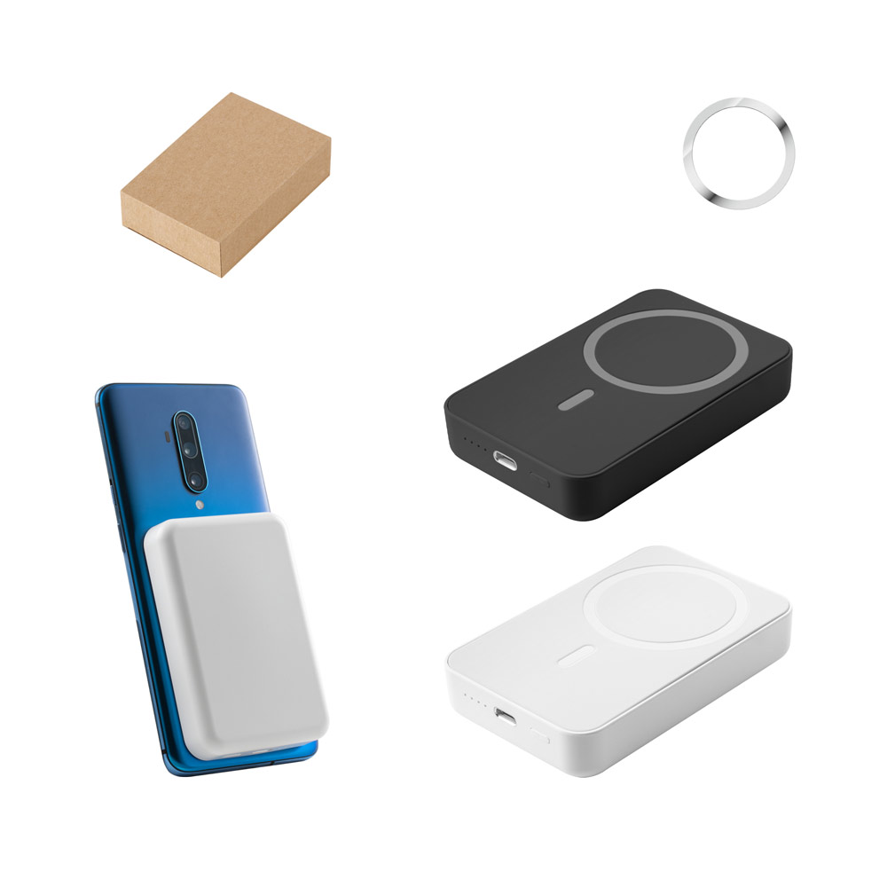 Bateria Portátil Magnética ABS Reciclado 10.000 mAh 100x64mm