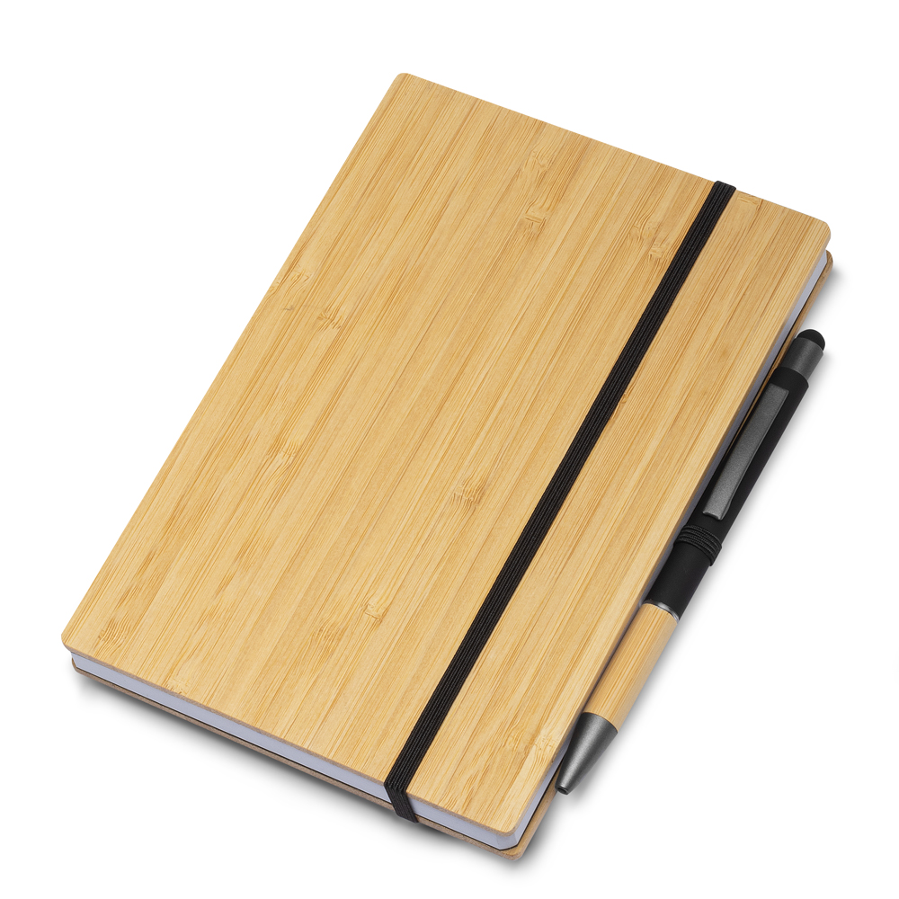 Caderno Capa Dura 96 Folhas Bambu 18,9x12,9cm
