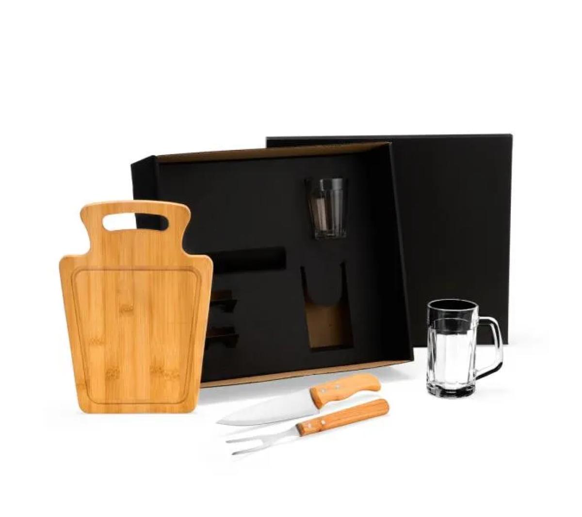 Kit Churrasco e Bar Bambu 30cm