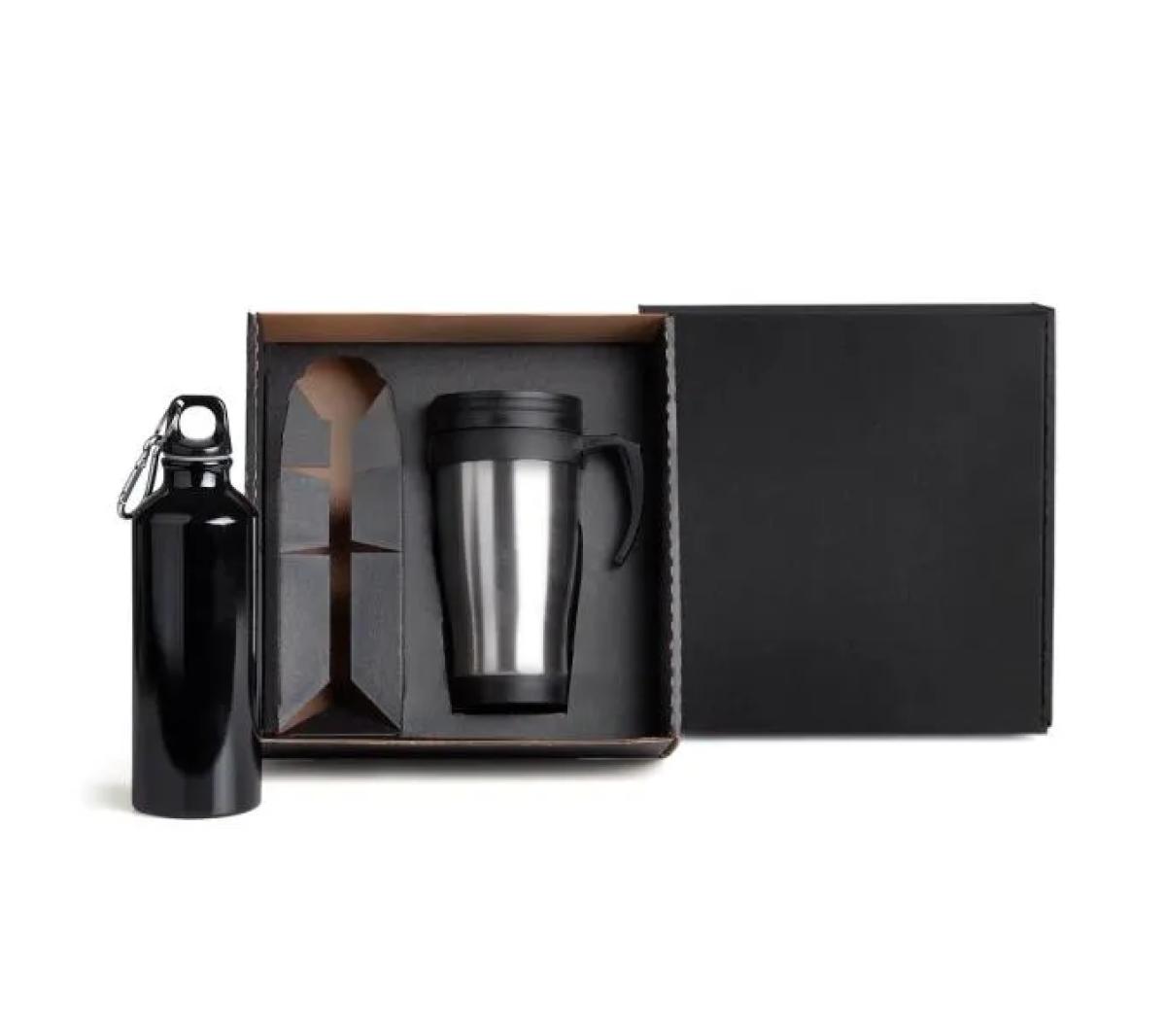 Kit Squeeze Alumínio e Caneca Aço Inox