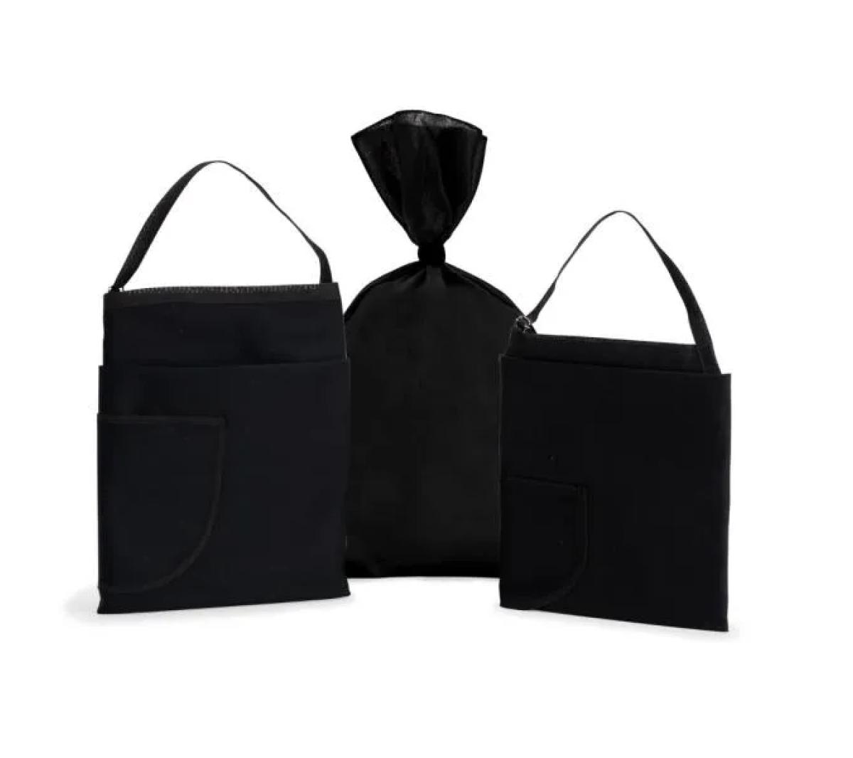 Kit Aventais em Brim Preto - 2 Peças