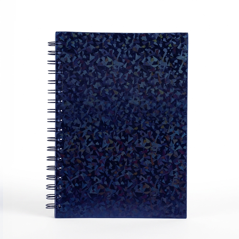 Caderno Capa Dura Pautado Holográfico 24,7x18,6cm 80 Folhas