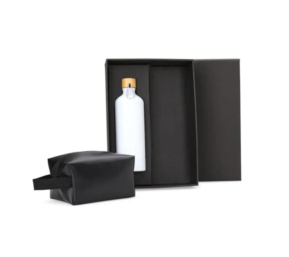 Kit Garrafa Alumínio e Necessaire 1L