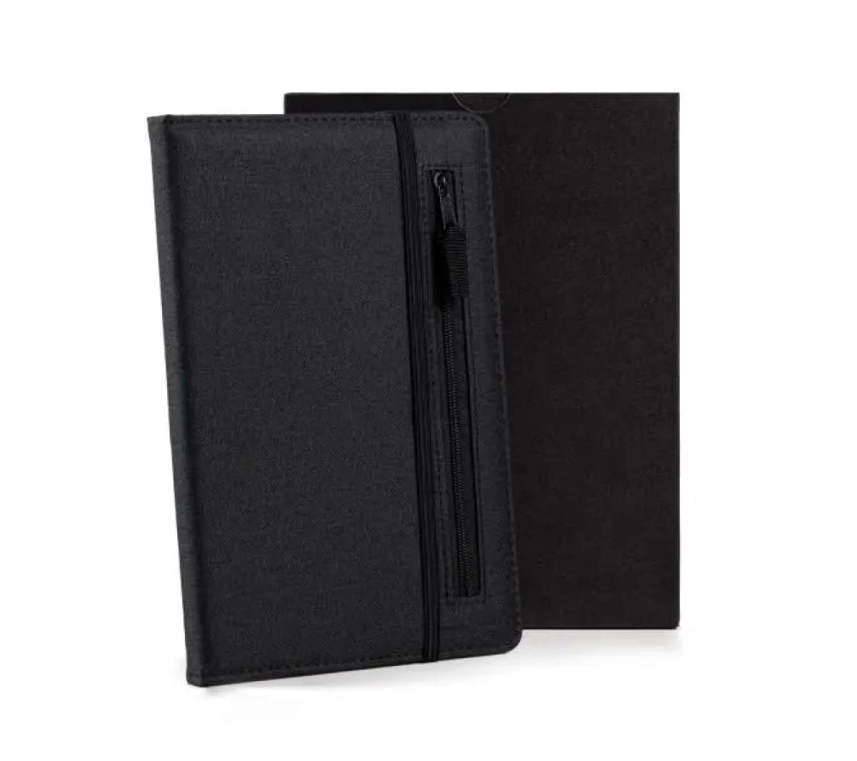 Caderno RPET Pautado com Bolso Zíper 14x21cm