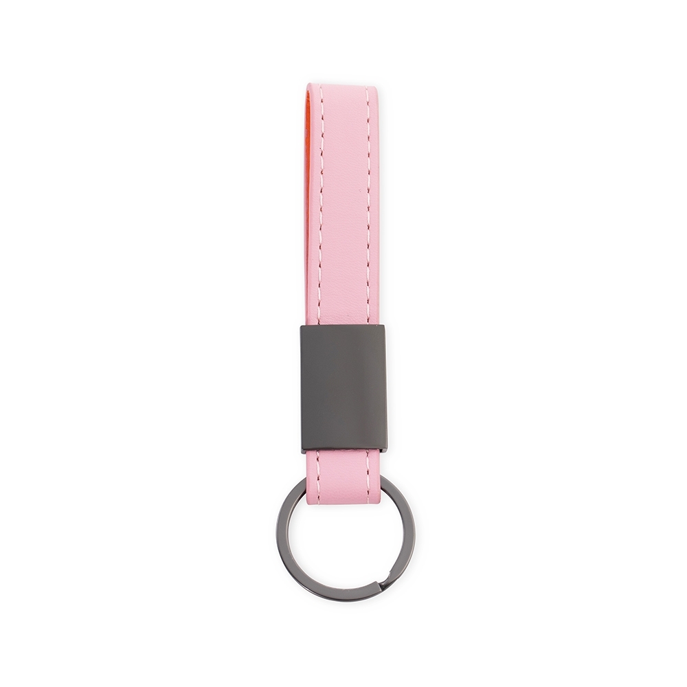 Chaveiro Metal com Couro Sintético 12,6x3,2cm