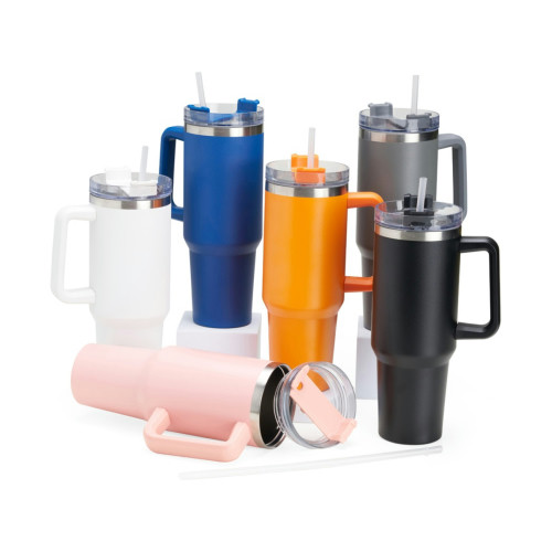 Caneca Térmica Inox 1,2L com Canudo