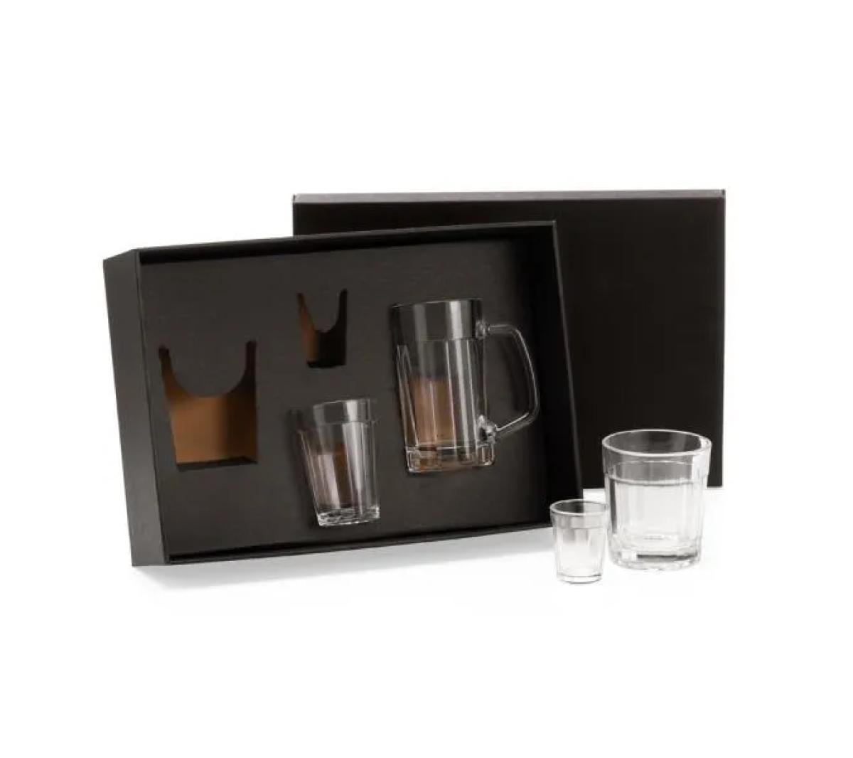 Kit de Copos e Caneca em Vidro 4 Peças