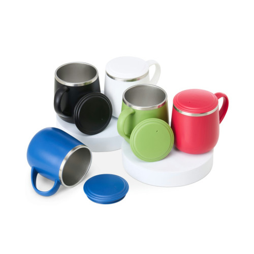 Caneca Térmica Plástica 370ml Inox