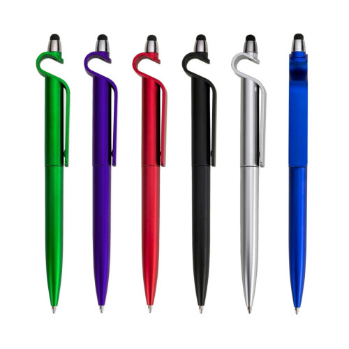 Caneta Plástica Touch com Suporte Celular