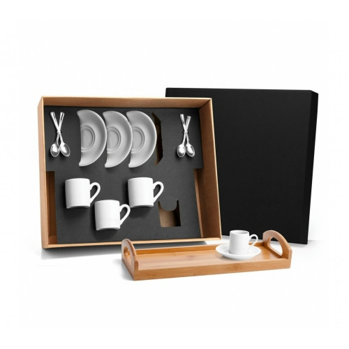 Kit Cafezinho Bambu e Porcelana 50ml