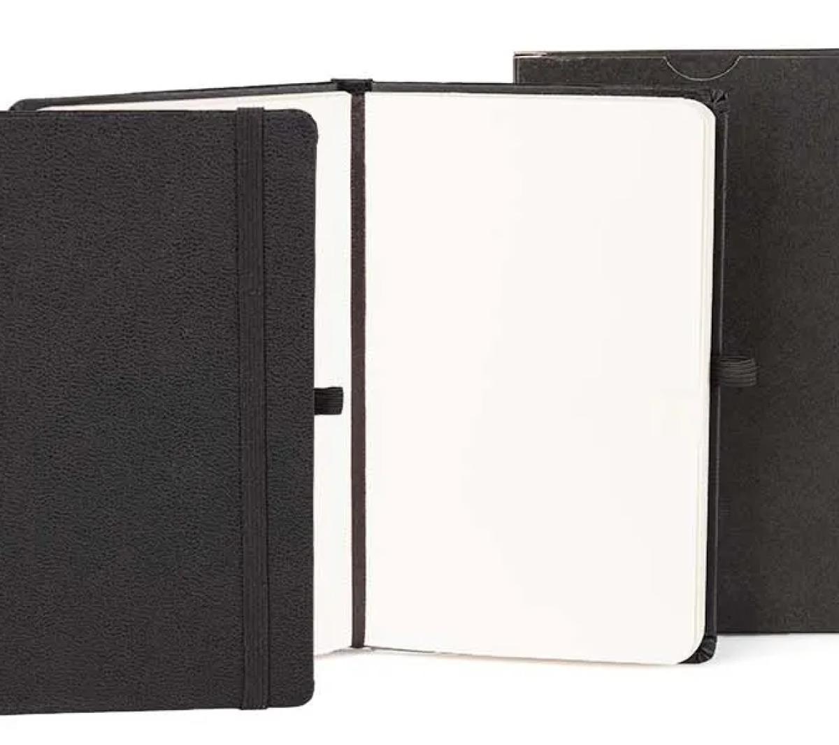 Caderno Couro Sintético Sem Pauta 14x21cm 80 Folhas