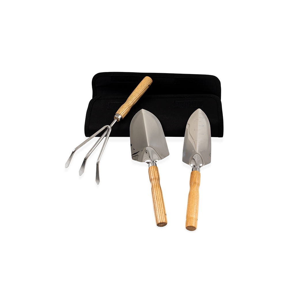 Kit Jardinagem Aço Inox 3 Peças 32x12cm