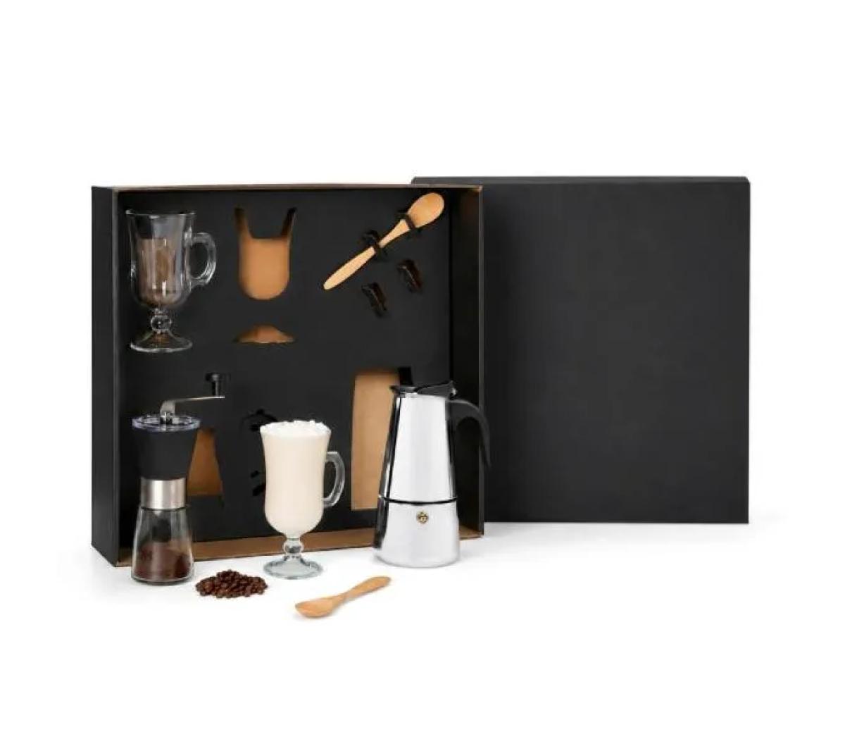 Kit para Café Aço Inox e Vidro
