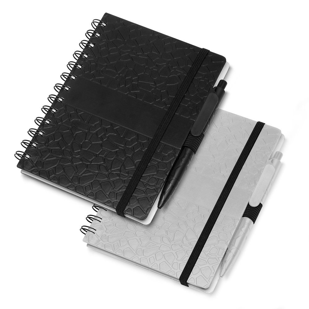 Kit Caderno ABS Impermeável Pautado e Caneta 17,8x12,8cm
