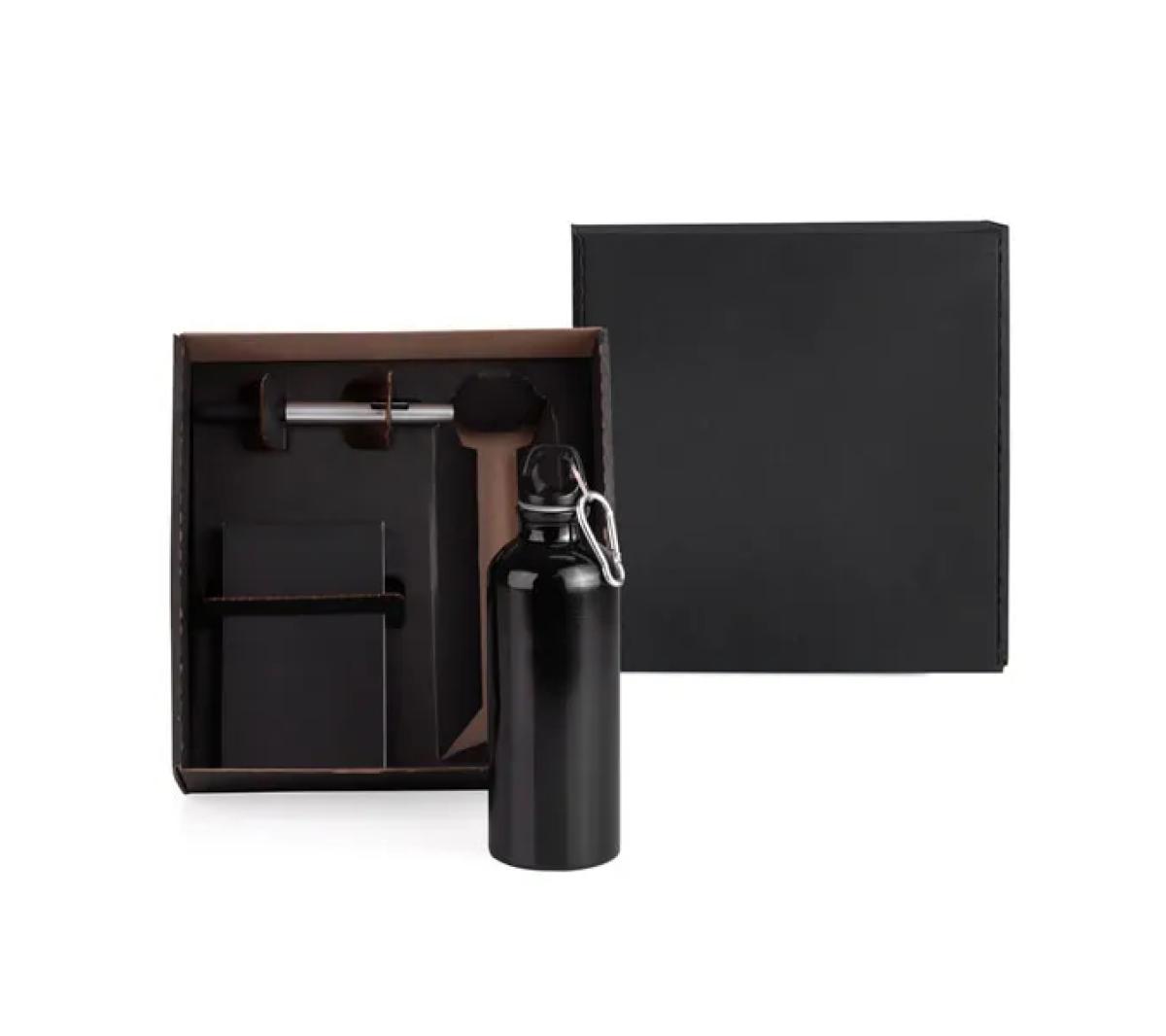 Kit Squeeze, Caneta e Bloco em Alumínio 500ml
