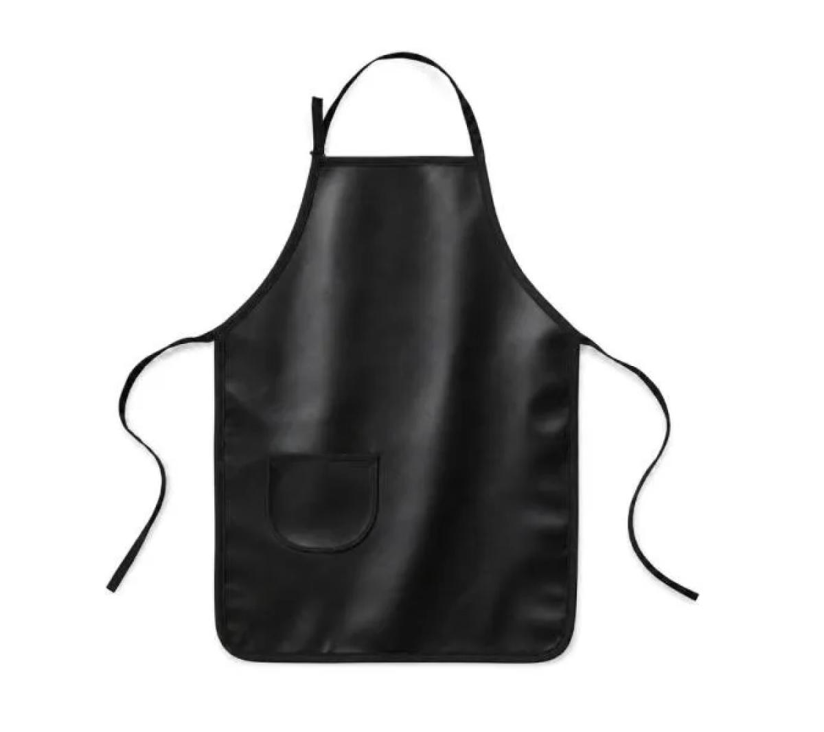 Avental em Corvim Preto com Bolso Frontal