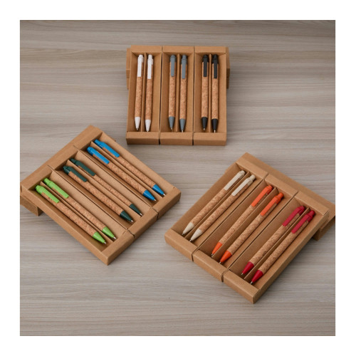 Kit Ecológico Caneta e Lapiseira Cortiça
