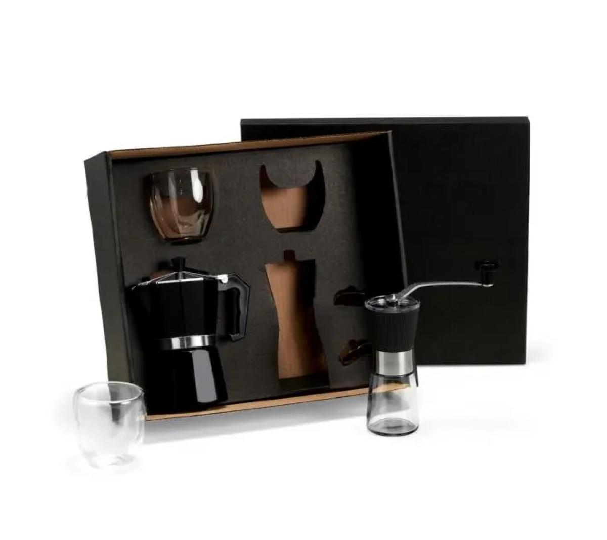 Kit para Café em Alumínio e Vidro 250ml