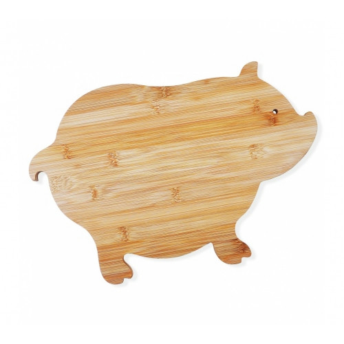 Tábua de Corte Bambu Formato Porco 38x25.5cm