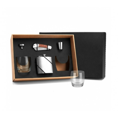 Kit Whisky Aço Inox e Vidro 330ml