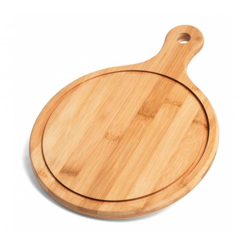 Tábua de Corte em Bambu com Alça e Sulco 30x22cm