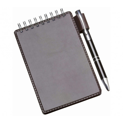 Caderneta PVC com Suporte para Caneta 9x14cm 100 Folhas