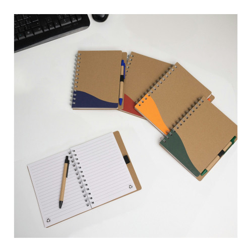 Bloco Ecológico de Papelão 70 Folhas Pautadas Nylon 17,9x14,6cm