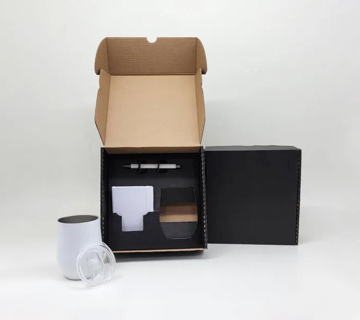 Kit Copo Térmico Inox Branco 340ml
