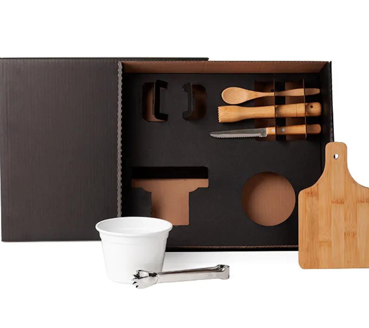 Kit para Caipirinha em Bambu e Alumínio 750ml