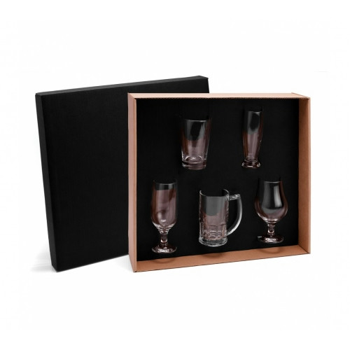 Conjunto de Copos e Caneca Cerveja Vidro 5 Peças 460x410mm