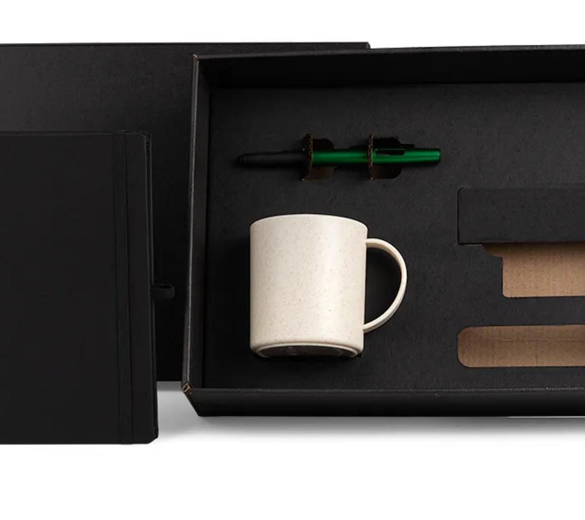 Conjunto Caneca Caderneta e Caneta