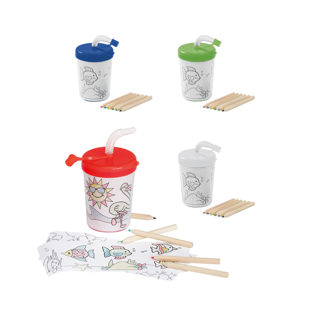 Copo para Viagem Infantil PP e PS com Canudo 200ml