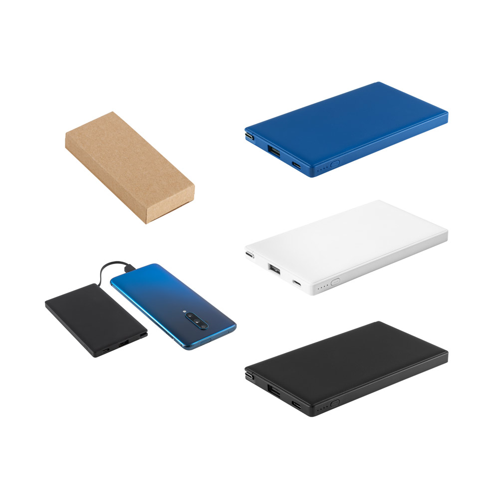 Bateria portátil em ABS 100% reciclado 4000 mAh 115x69mm