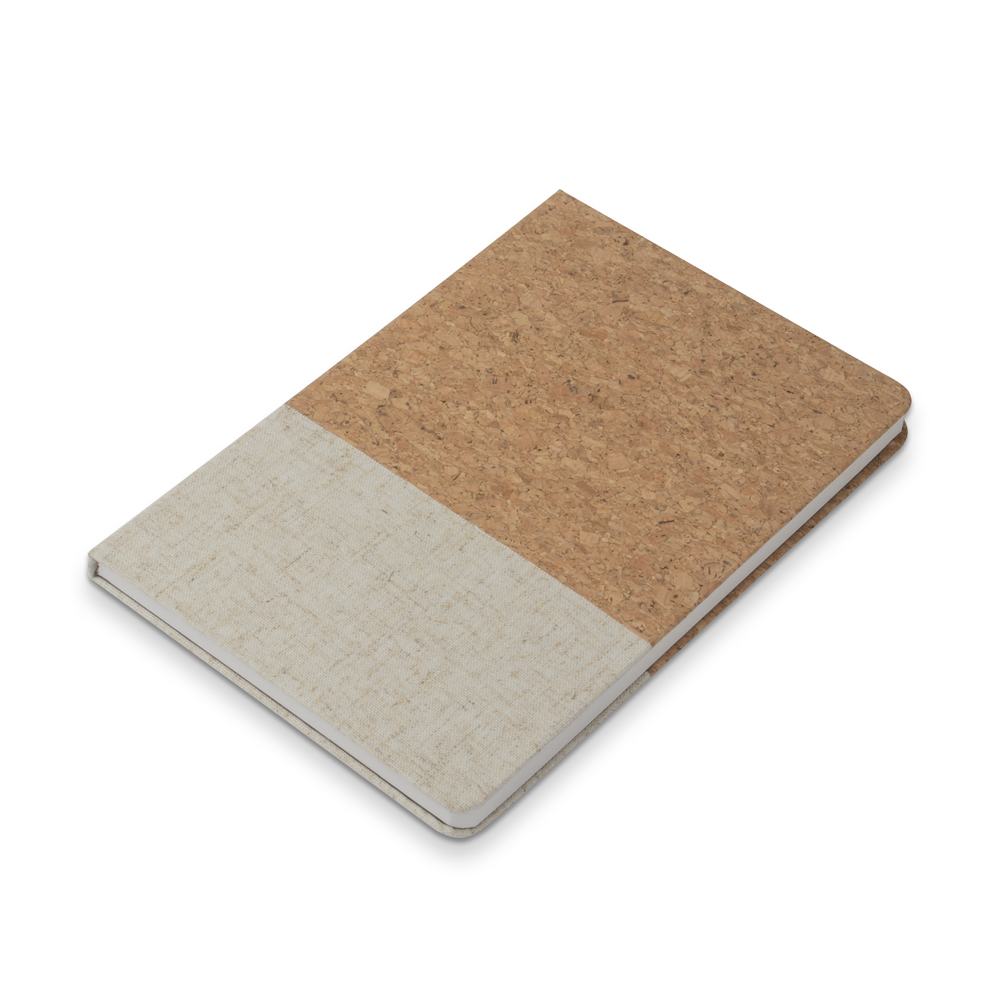 Kit Caderno Cortiça Capa Dura 80 Folhas 26x20cm