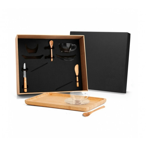 Kit Café da Manhã Bambu 9 Peças 28x20cm