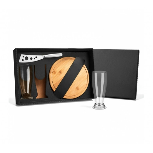 Kit Queijo e Cerveja Bambu 4 Peças 21,3x1,5cm