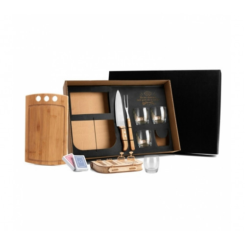 Kit Churrasco Bambu 8 Peças 37x22,5 cm