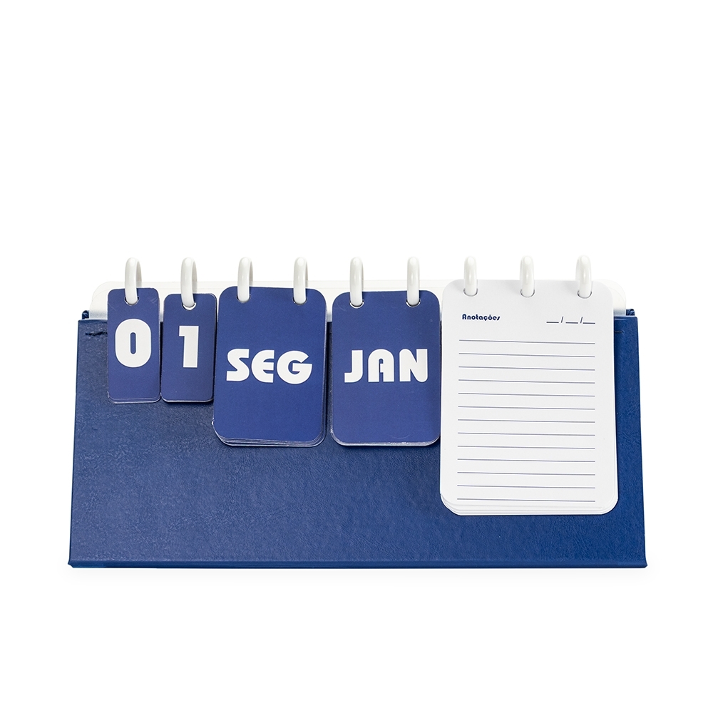 Calendário Permanente de Mesa Disco Percalux 13,8x25cm 30 Folhas