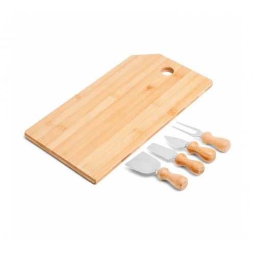 Kit Queijo em Bambu com Tábua 31x17cm