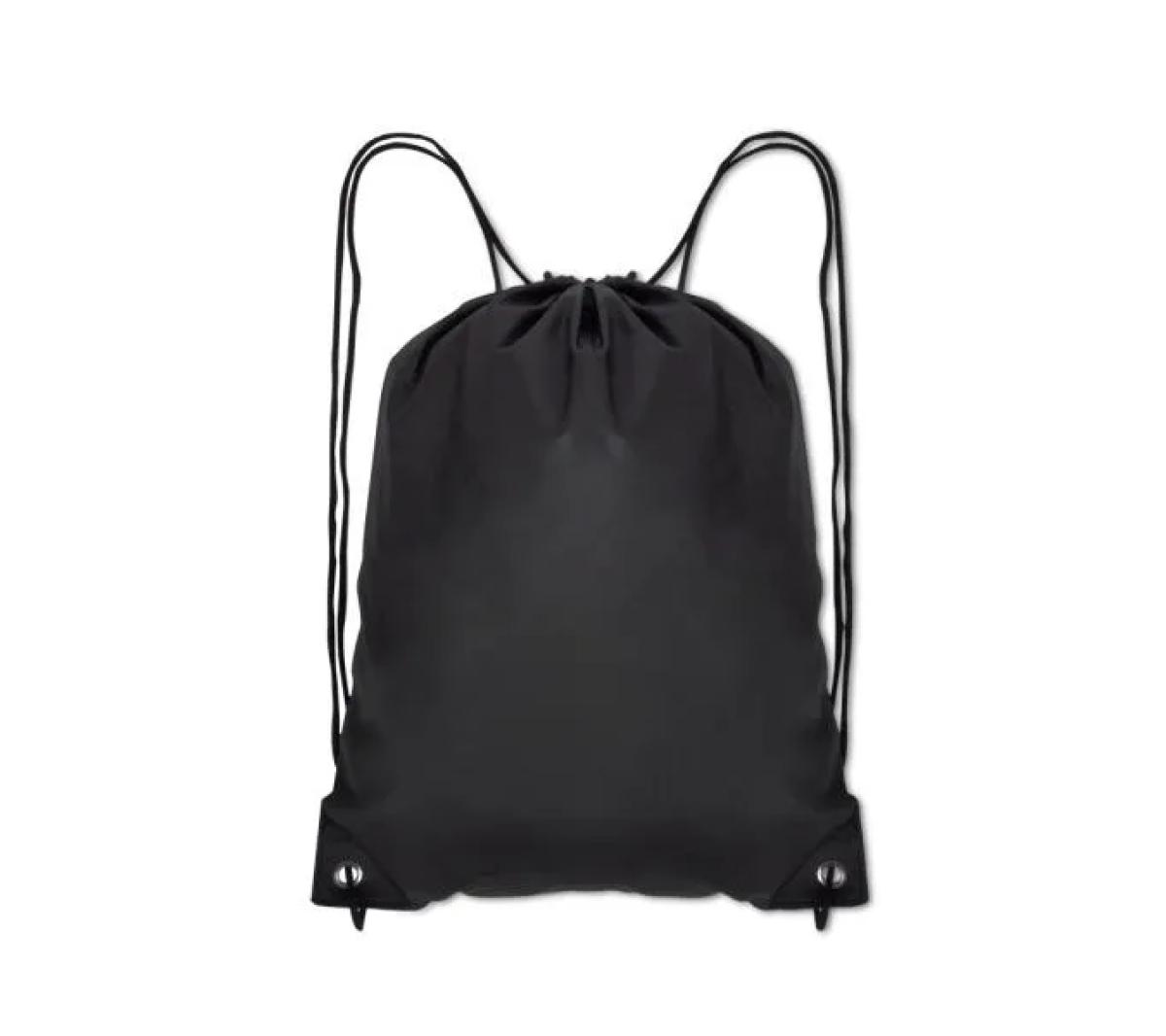 Mochila Sacola Nylon 190D Preta 42x32cm