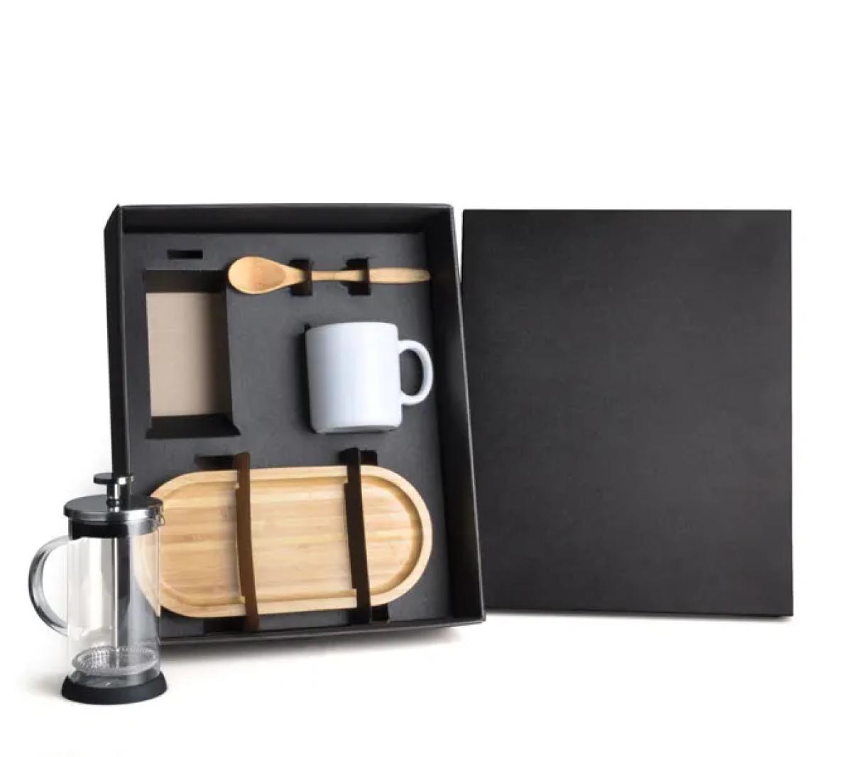 Kit para Café Prensa Francesa Vidro 4 Peças