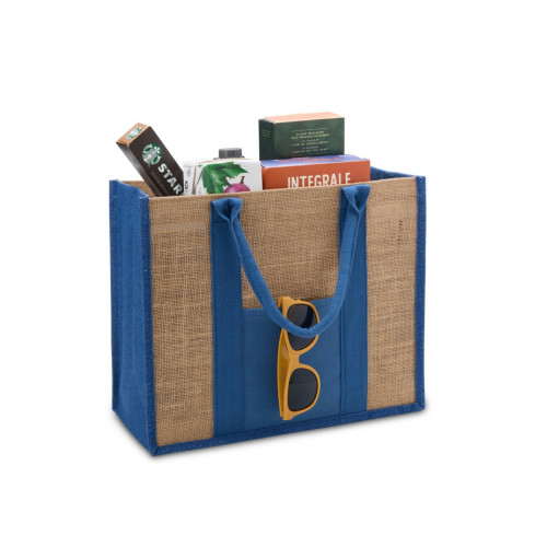 Sacola de Juta com Linho 30x36x12cm