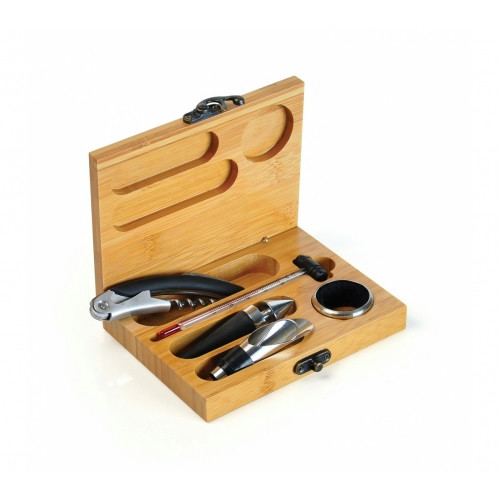 Kit Vinho em Bambu 6 Peças 16x12cm