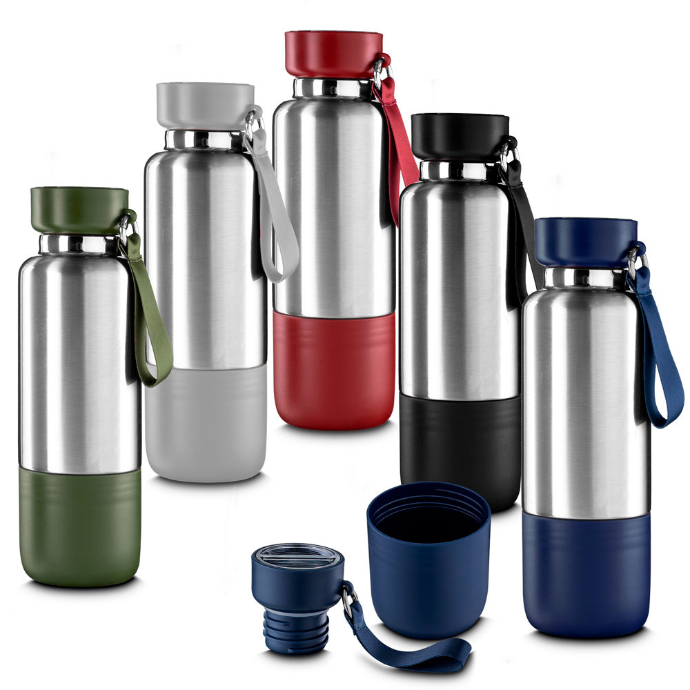 Garrafa Térmica em Aço Inox 500ml com Copo Adicional