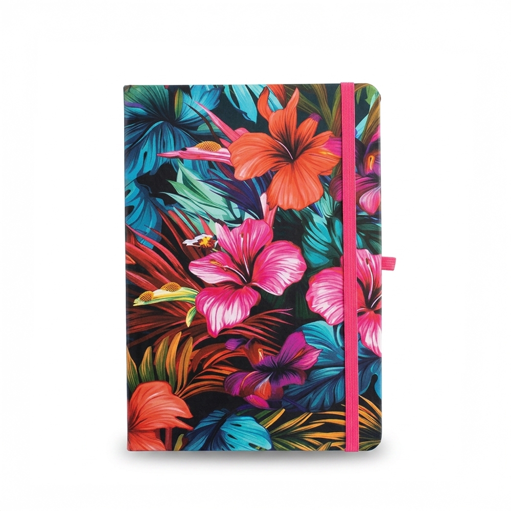 Caderneta Capa Dura Estampada 20,5x14,4cm 80 Folhas