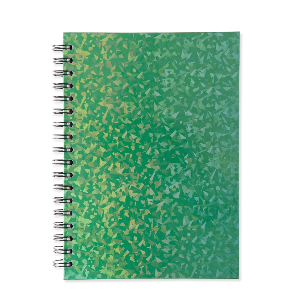 Caderno Capa Dura Holográfico Pautado 24,5x18,5cm 96 Folhas