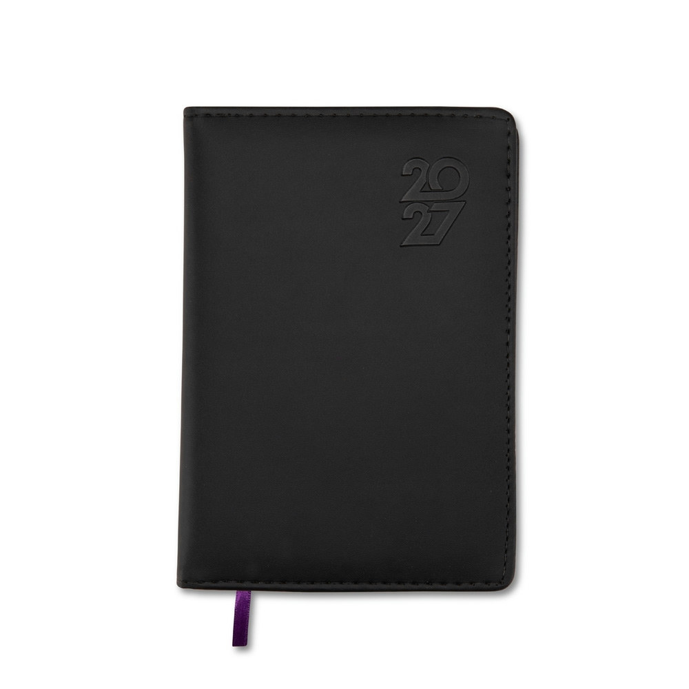 Agenda Diária Couro Sintético 2027 20x14,6cm 178 Folhas