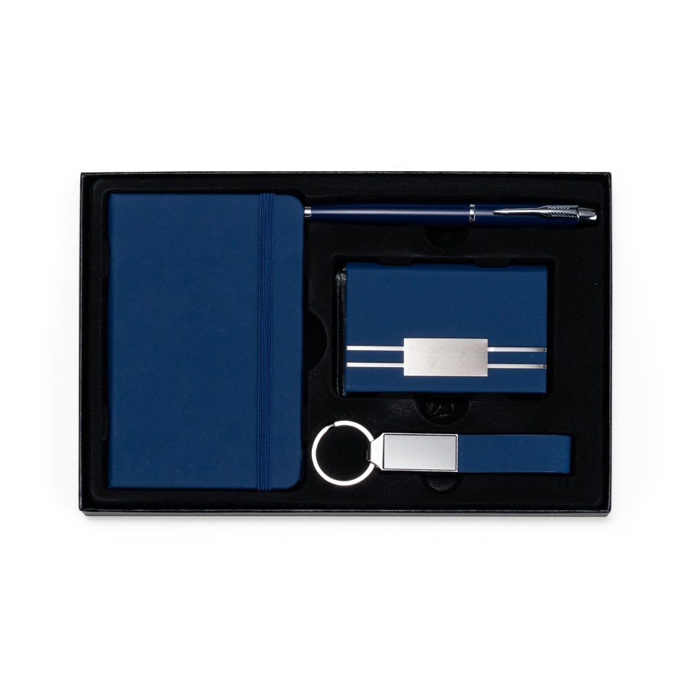 Kit Executivo em Poliuretano 4 Peças Inox 16,7x25,8cm 76 Folhas